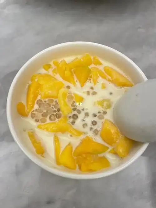 自制芒果牛奶西米露