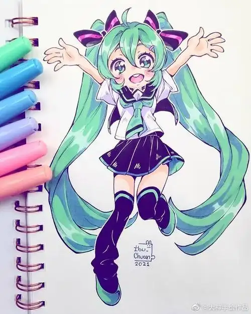 马克笔动漫系列~ by.ibu_chuan#马克笔##插画