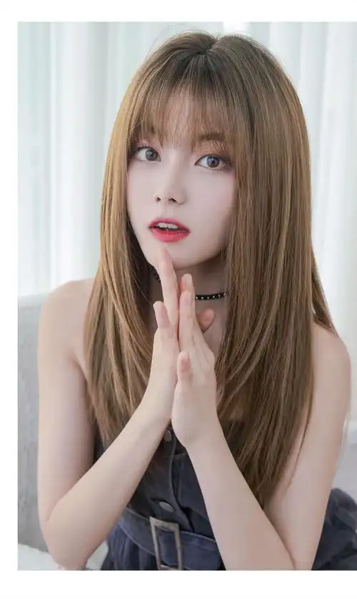 整顶假发女中长碎发逼真自然全头套长直发空气刘海蓬松假发套女