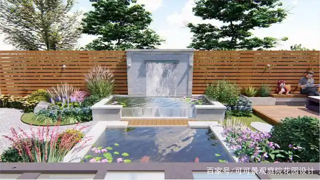 别墅花园设计:无水不成景,这样灵动的水景,院子再小也要做!