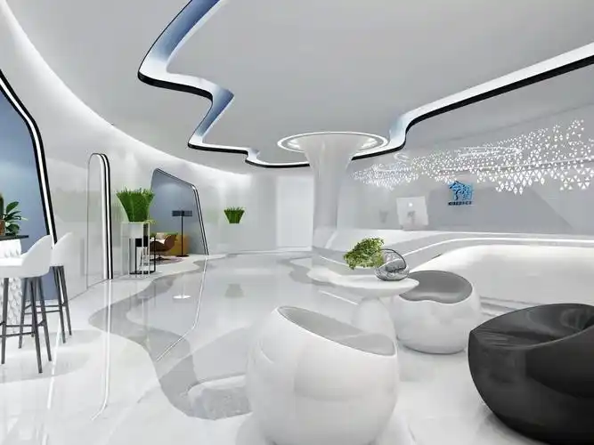 美容院设计#美业设计#美容美发#美业装修设计#设计师日常#科技感