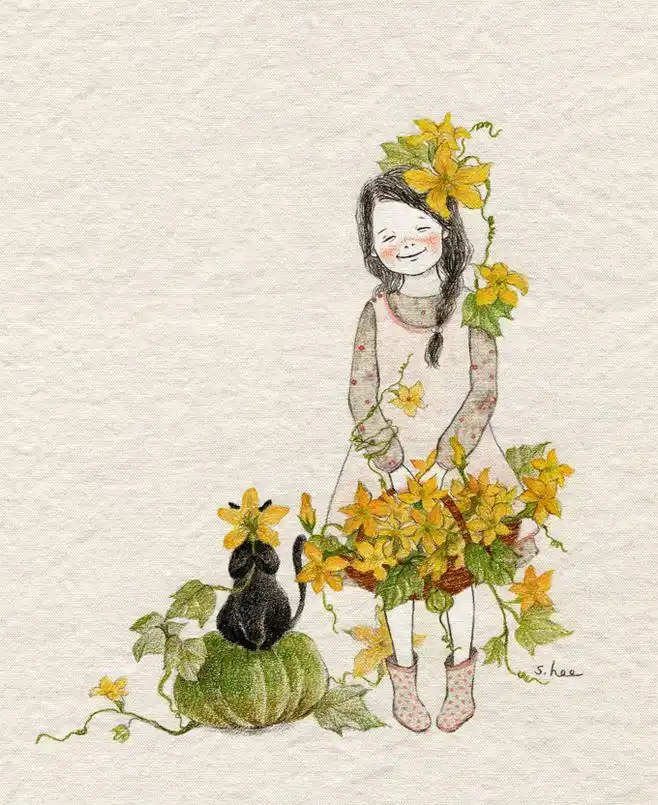 治愈##森系插画