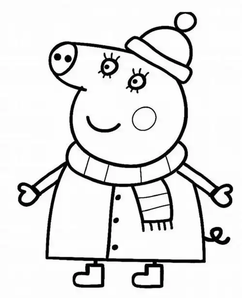 小猪佩奇简笔画图片大全超简单画法