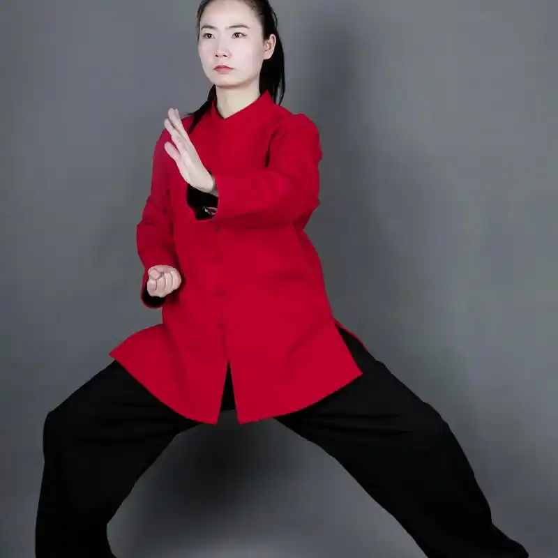 穿上这套太极服,感觉身体被包裹在柔软的天丝麻和温暖的婴儿绒里 - 抖