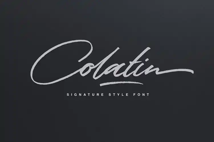 一款洒脱自由手写英文字体 colatin script – 设计小咖