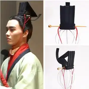 秦汉时期汉服男帽举人帽子进贤冠进士帽古典婚礼主持人司仪帽子