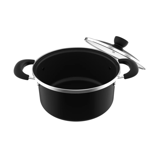 美的(midea)锅具套装家用两件套炒锅奶锅 黑色sl0203