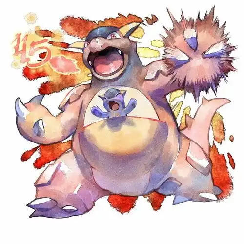 袋兽,很想但是可惜没时间画mega,有机会补上mega ​​​​