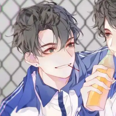 动漫基友头像男生两张一左一右我懒到连心里的人都不想换