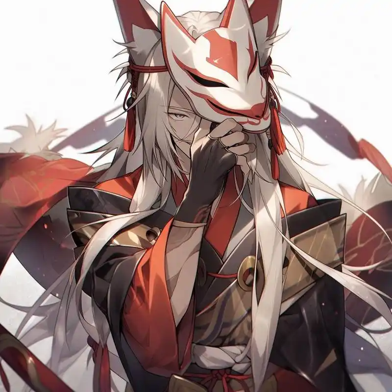 狐狸来了,狐妖少年系列头像,阴阳师风格!