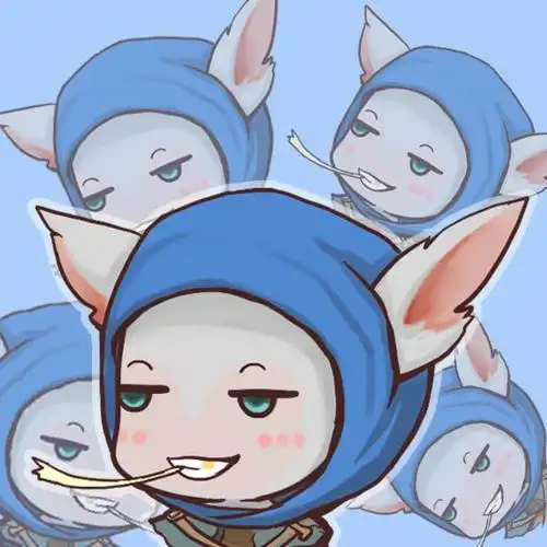 蓝色背景的dota2地卜师米波狗头头像