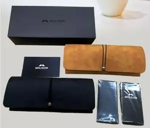 陌森正品原装2020新款太阳镜盒专柜款黑色近视眼镜盒包邮