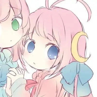 卡哇伊动漫闺蜜头像一人一张 风雨会考验最暖的陪伴