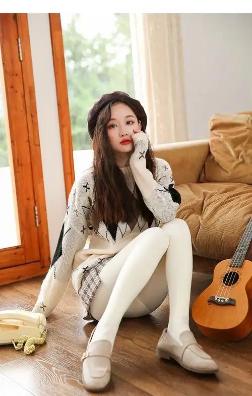 秋冬日系可爱白色连裤袜女学生加绒加厚打底袜成人奶白色jk丝袜子