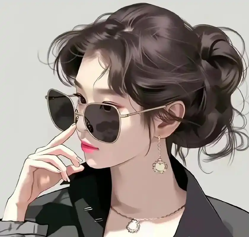 炫酷墨镜女生头像|闺蜜头像