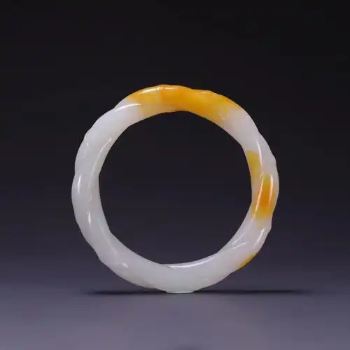 和田玉竹节纹手镯