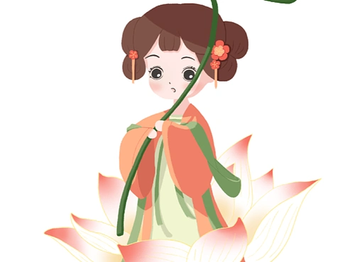 汉服荷花_素材网站_图片免费下载-zcool站酷