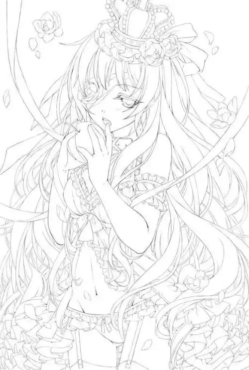 【精彩线稿1】新人画画入门临摹是进步最快的方法,挑一张自己喜欢的