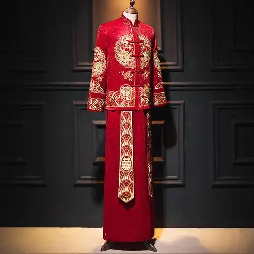 男士结婚秀禾2021年新款中式婚礼礼服新郎大码唐装