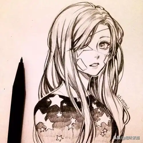 一波素描动漫美女又强势来袭,吹爆!打call