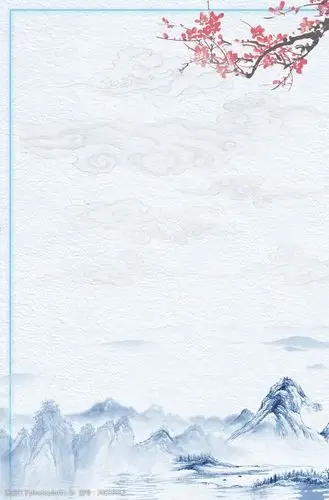 山水画海报背景图片-图行天下图库