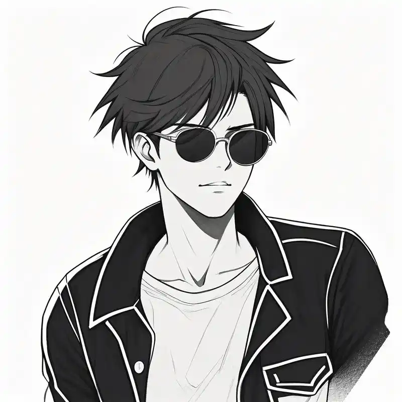 痞帅痞帅的男生头像谁能拒绝呢,黑白动漫风格,简约又不失帅气,高冷范