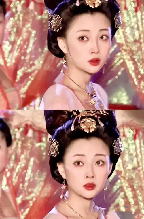 也曾出演过青年时期的武则天,同样美到惊为天人.