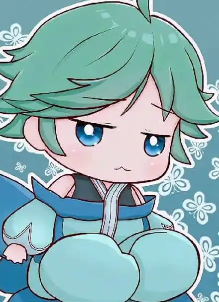 q版庄周,绘画过程图