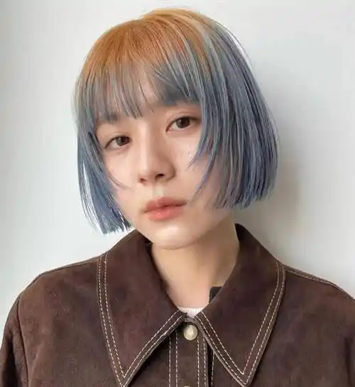 2024超人气染发示范 时髦炫酷爆顶染_蓝色_颜色_四大