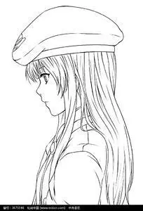 动漫人物图片女生简笔画大全大图长发女孩侧身简笔画动漫人物花女孩