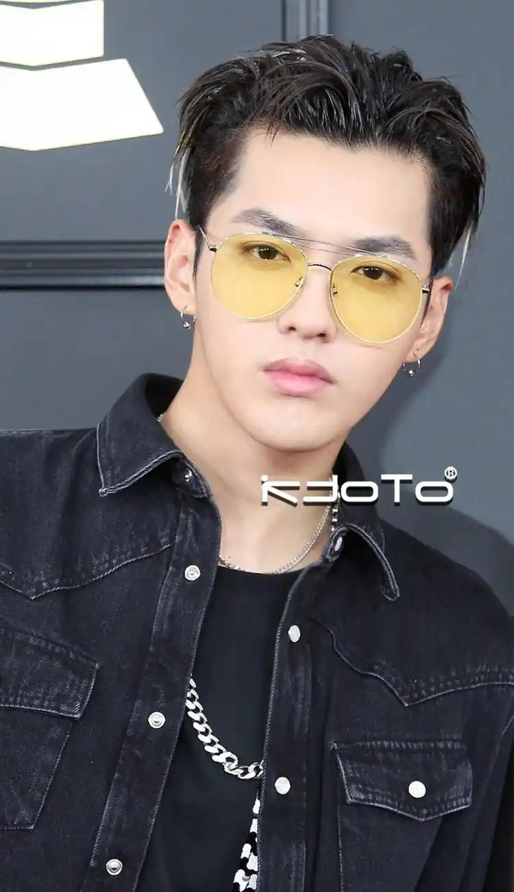 吴亦凡同款太阳镜大脸圆脸黄色网红男士开车蛤蟆镜眼镜女士潮墨镜