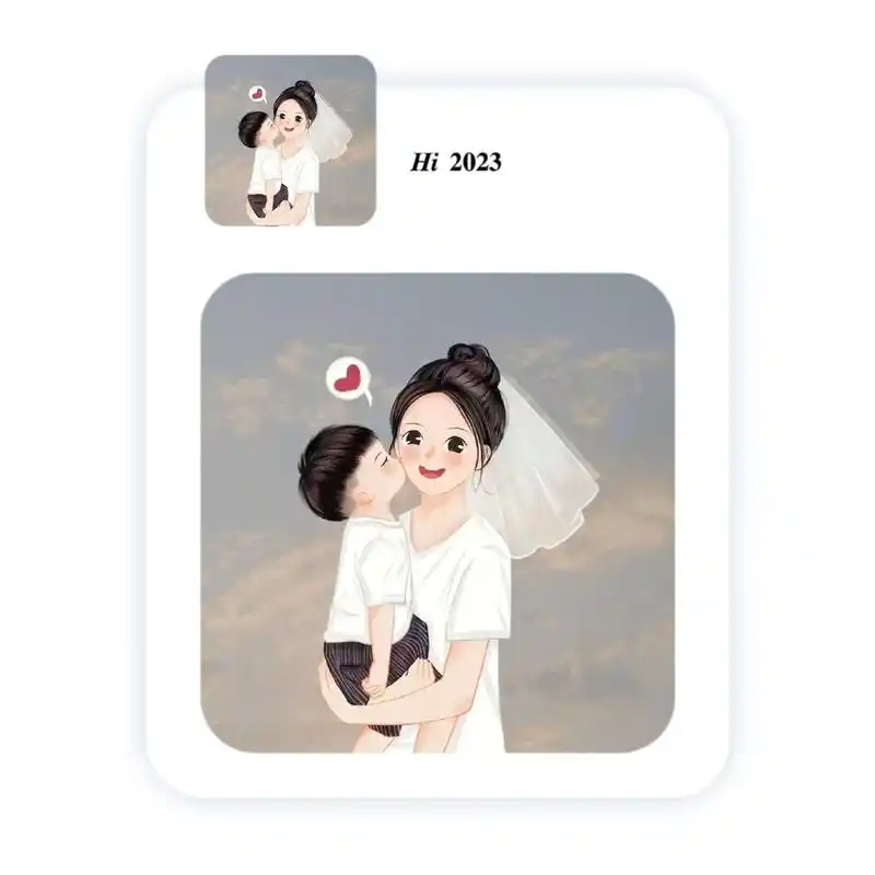 一组妈妈带男宝的亲子头像来了超级有爱