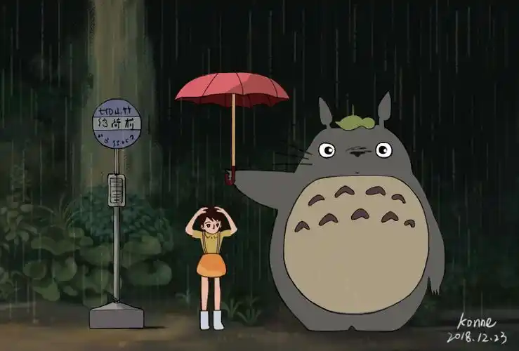 宫崎骏-龙猫-临摹 | 喜欢吃烤鱼的kone - 练习作品 - 涂鸦王国插画