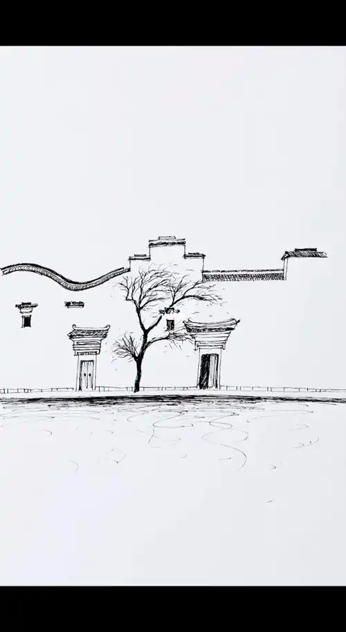 徽派建筑历来为中外建筑大师所推崇#原创  #手绘  #建筑  #画画