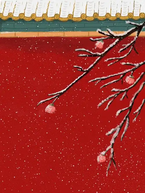 新年故宫红墙雪景|插画|艺术插画|王哇塞w - 原创作品 - 站酷 (zcool)