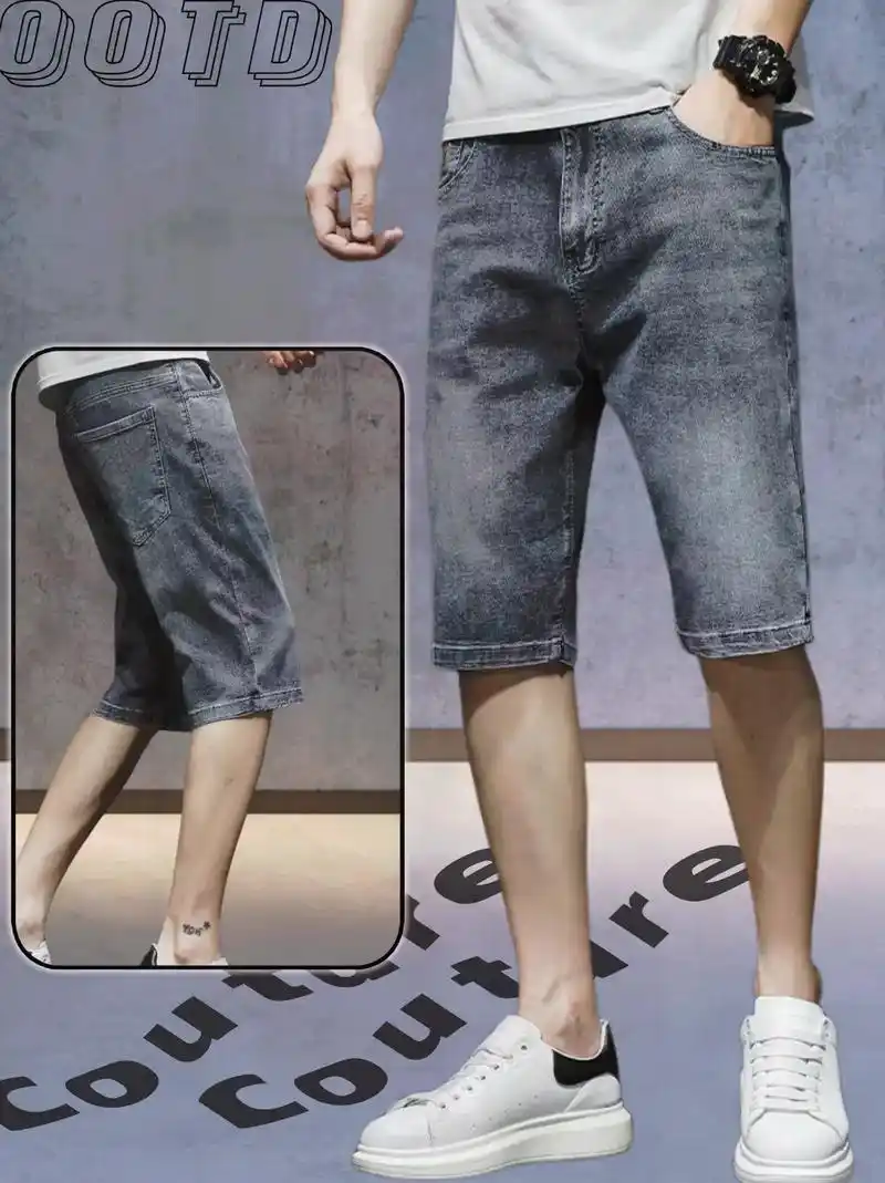 夏季薄款牛仔短裤.这款牛仔短裤面料轻薄透气,五分裤长,既能遮 - 抖音