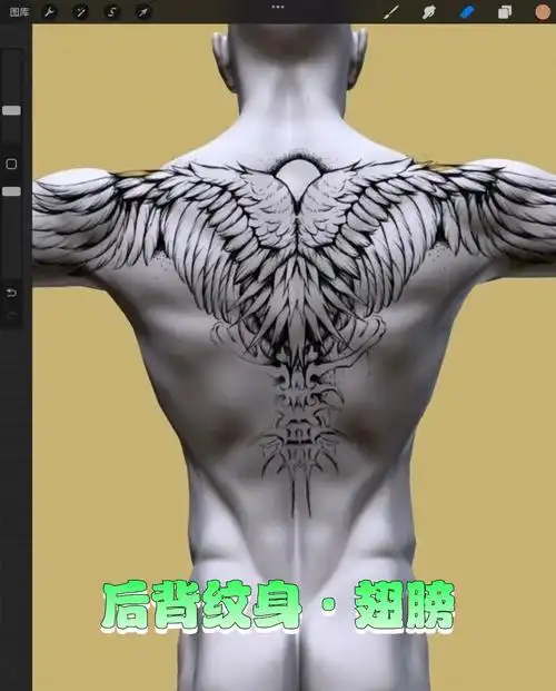 纹身手稿最近客户都要整大图花腿花胸,现在来了花臂,满背有点累封租
