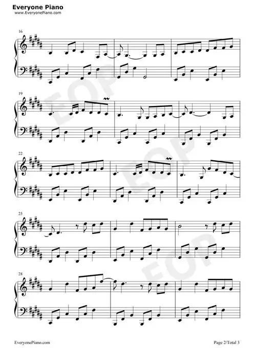 赤伶-抖音热歌五线谱预览2