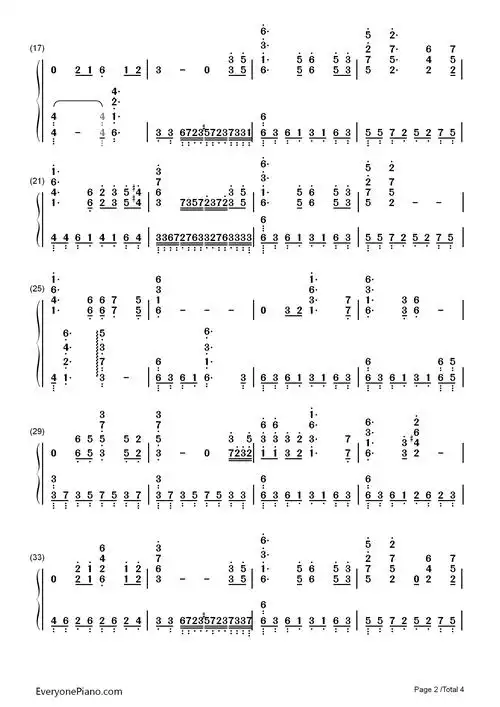 铁血丹心--完整版-射雕英雄传主题曲双手简谱预览2