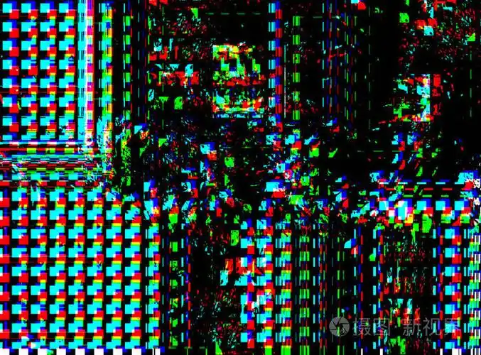 小故障迷幻的背景.旧电视屏幕时出错.数字像素噪声抽象设计.照片故障.