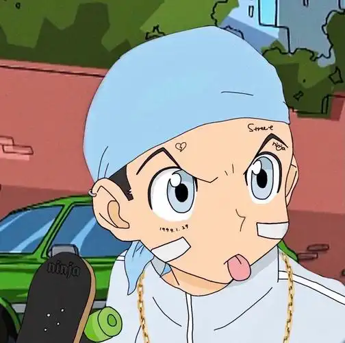 嘻哈风格动漫男生头像