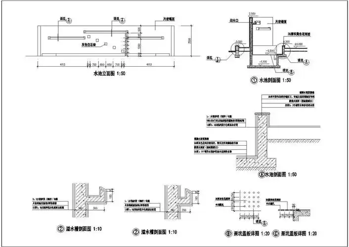 某园林景观喷泉全套工程设计施工图