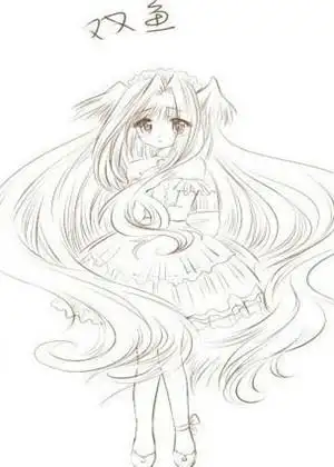 十二星座手绘少女