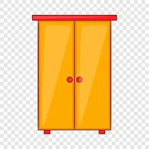 在任何网络设计的背景上孤立的卡通风格的衣柜图标卡通风格的衣柜图标