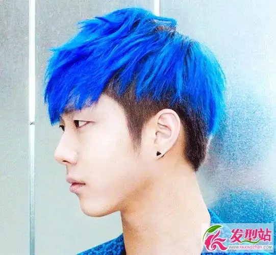 男生染发首选发色 蓝色染发效果图-- 发型大全