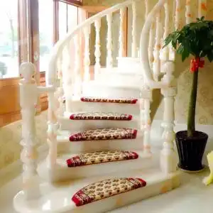 人造玉石楼梯扶手人造大理石扶手楼梯过道栏杆扶手大理石楼梯过道