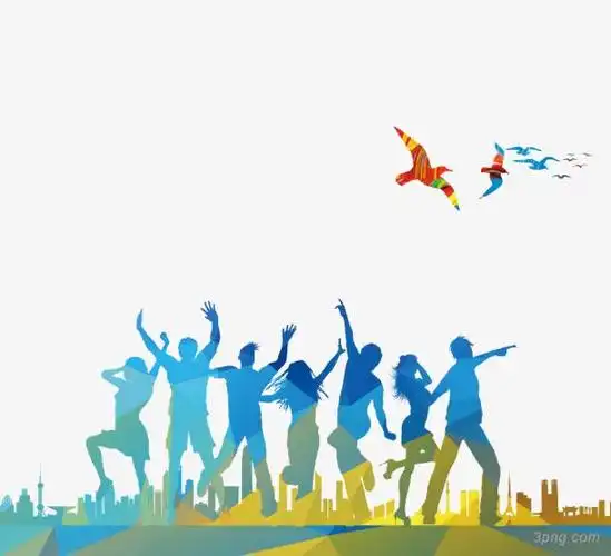 青春主题插图下载png素材透明免抠图片-动植人物