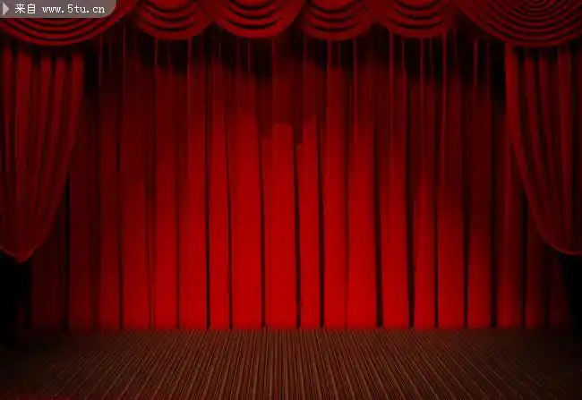 高清绚丽舞台幕布背景图片