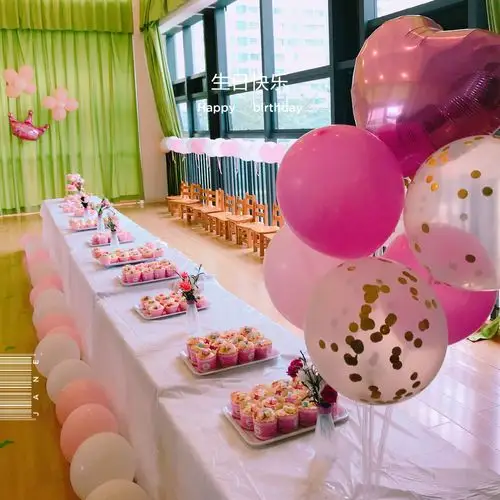 老师们精心为孩子们准备了漂亮生日会场