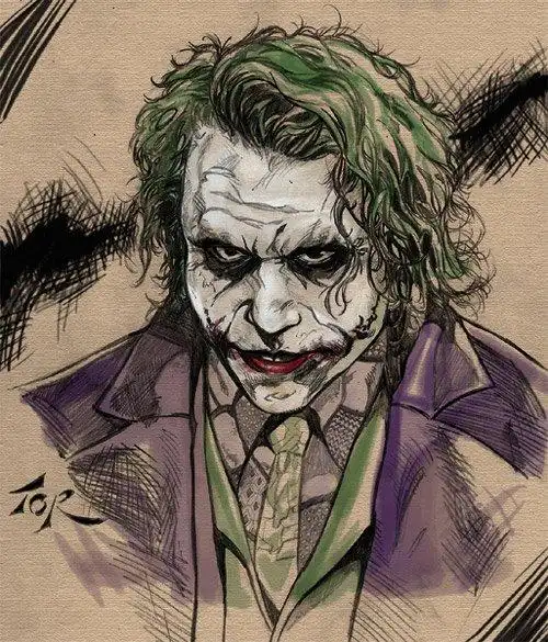 动漫人物小丑thejoker插画欣赏5